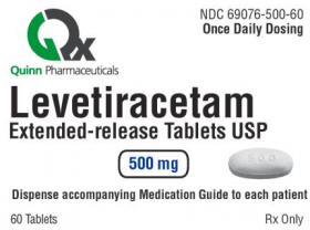 LEVETIRACETAM EXTENDED-RELEASE TAB, USP 500MG