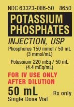 POTASSIUM PHOSPHATE INJ, USP PRESERVATIVE-FREE SDV 50ML