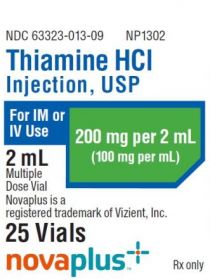 THIAMINE HCI INJ, USP N+ MDV 100MG/ML 2ML