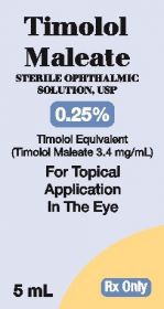 TIMOLOL MALEATE OPHTHALMIC SOLUTION, USP 0.25% 5ML