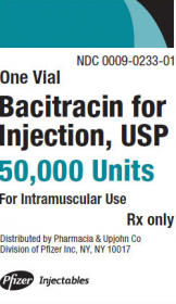 BACITRACIN FOR INJ, USP 50,000 UNITS