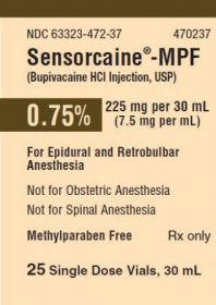 SENSORCAINE-MPF HCI INJ, USP SDV 0.75% 30ML