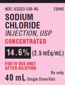 SODIUM CHLORIDE INJ, USP CONCENTRATED SDV 14.6% 40ML