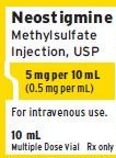 NEOSTIGMINE METHYLSULFATE INJ, USP MDV 0.5MG/ML10ML