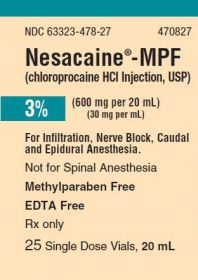 NESACAINE-MPF INJ, USP SDV 3% 30MG/ML 20ML