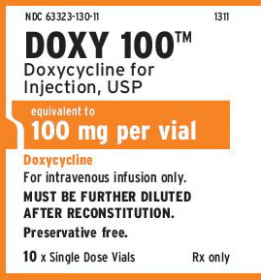 DOXYCYCLINE INJ, USP PRESERVATIVE-FREE 100MG 20ML