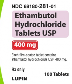 ETHAMBUTOL HYDROCHLORIDE USP, TAB 400MG