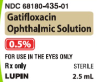 GATIFLOXACIN OPHTHALMIC SOLUTION 0.5% 2.5ML