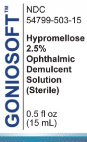 GONIOSOFT HYPROMELLOSE 2.5% OPTHALMIC SOLUTION 15ML