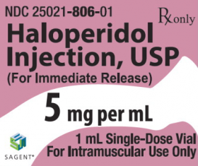 HALOPERIDOL INJ, USP 5MG/ML SDV 1ML