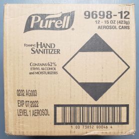 Purell Foaming Hand Sanitizer 63% Ethyl Alcohol Aerosol Can 12oz