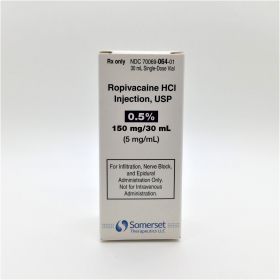 ROPIVACAINE HCI INJ, USP 0.5% SDV 5MG/ML 30ML