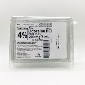 LIDOCAINE HCL AMP PRESERVATIVE-FREE 4% 5ML