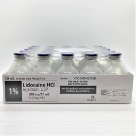 LIDOCAINE HCI INJ, USP MDV FLIPTOP 1% 500MG 50ML