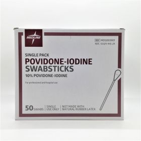 Povidone-Iodine Swabstick, Non-Sterile Solution, 4 inch Swab