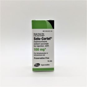 SOLU-CORTEF HYDROCORTISONE SUCCINATE FOR INJ, USP 100MG ACT-O-VIAL SDV 2ML