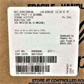 SODIUM ACETATE INJ, USP 2MEQ/ML 100ML