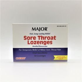 SORE THROAT LOZENGES ORAL ANESTHETIC CHERRY FLAVORED