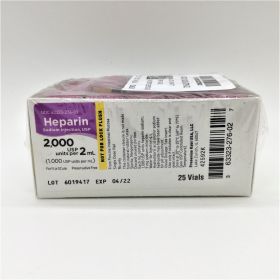 HEPARIN SODIUM INJ, USP SDV 1000U/ML 2ML