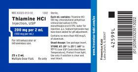 THIAMINE HCI INJ, USP MDV 100MG/ML 2ML