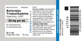 KETOROLAC TROMETHAMINE INJ, USP SDV 30MG 1ML PPX