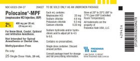 POLOCAINE-MPF INJ, USP METHYLPARABEN-FREE, PRESERVATIVE-FREE SDV 2% 20ML