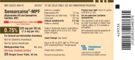 SENSORCAINE - MPF WITH EPINEPHRINE INJ, USP SDV 0.75% 30ML