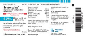 SENSORCAINE / EPINEPHRINE INJ, USP MDV 0.25% 50ML