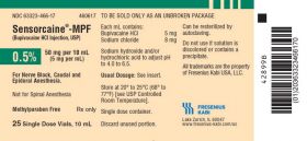 SENSORCAINE-MPF HCI INJ, USP SDV 0.5% 10ML