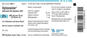 XYLOCAINE HCI INJ, USP MDV 2% 10ML