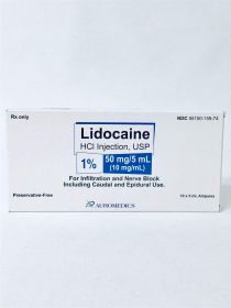 LIDOCAINE AMP 1% 5ML
