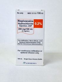 ROPIVACAINE HCL BTL 2MG 100ML