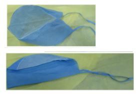 Surgical Cap with Tie - One Size Fit All - SMS Material with Fiber Mesh Top
