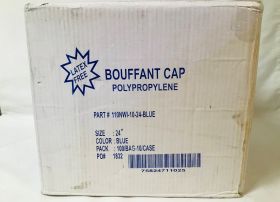 Polypropylene Bouffant Caps 24" Blue