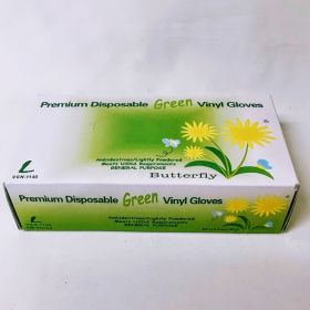 Premium Disposable Vinyl Gloves Green *POWDERED* Large