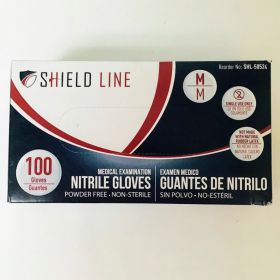 Gloves, Medium, Nitrile, Powder-Free, Exam, Blue, Box