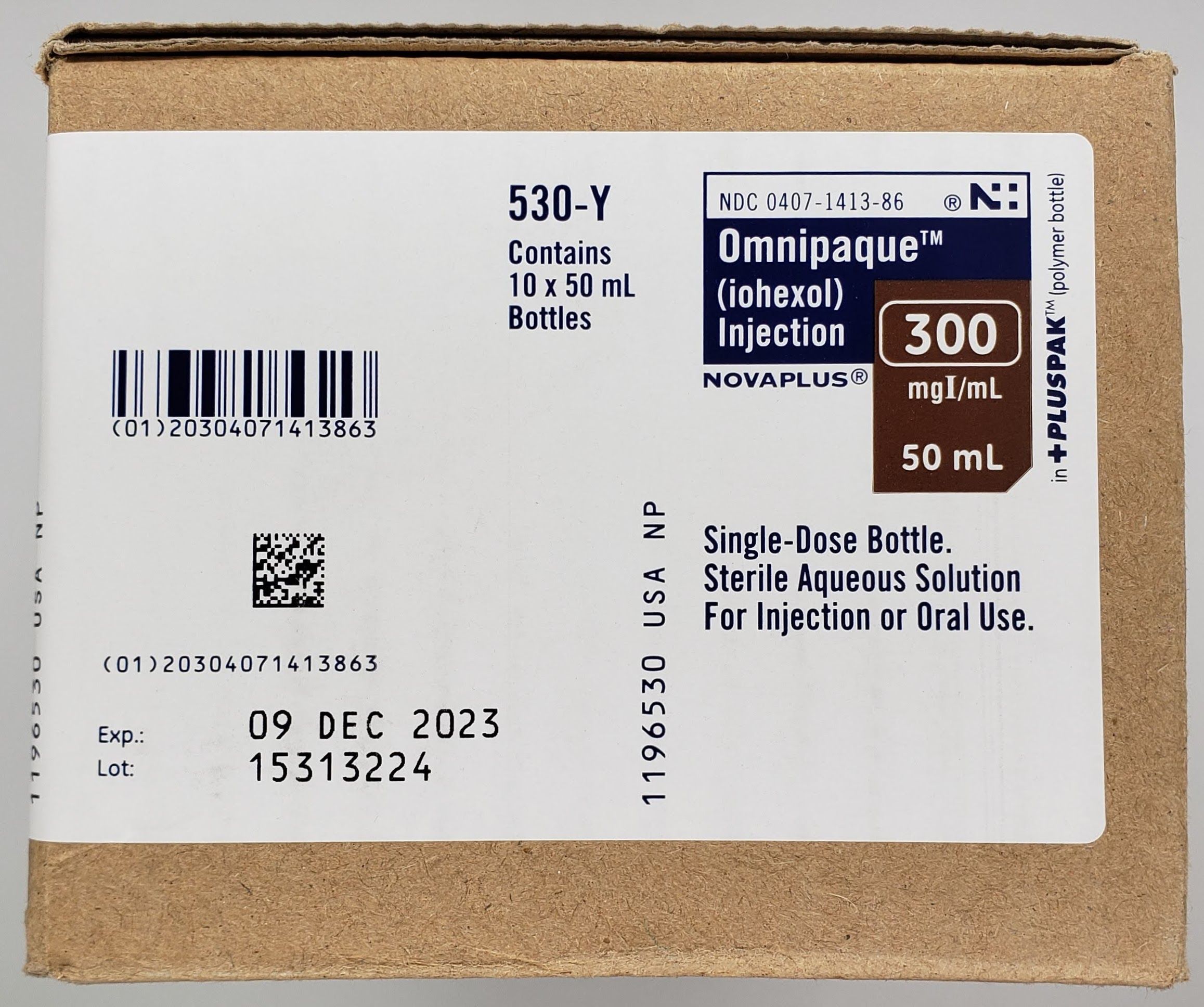 OMNIPAQUE VIAL 300MG 50ML MFG# 530Y