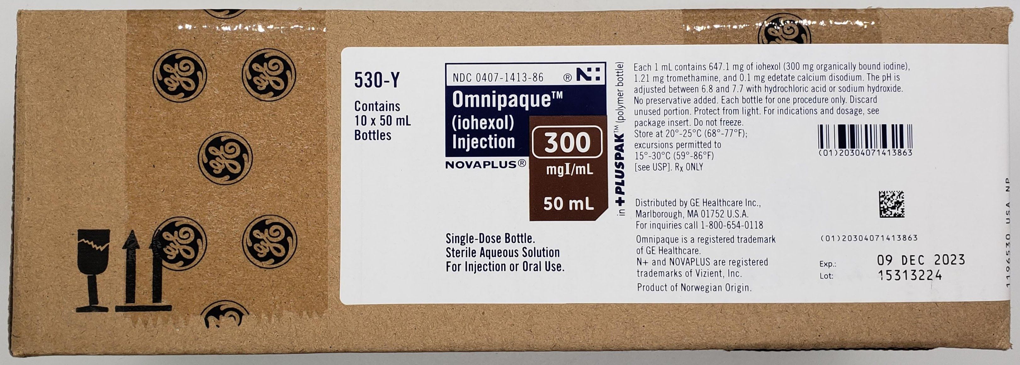 OMNIPAQUE VIAL 300MG 50ML MFG# 530Y