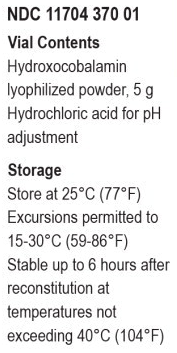 CYANOKIT HYDROXOCOBALAMIN INJ VIAL 250ML